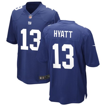 Men's New York Giants #13 Jalin Hyatt Royal Classic Game Jersey