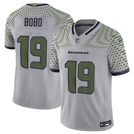 Men's Seattle Seahawks #19 Jake Bobo Gray Rivalries Collection F.U.S.E. Vapor Limited Stitched Jersey