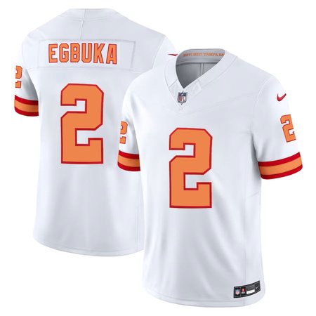 Men's '76 Tampa Bay Buccaneers #2 Emeka Egbuka White Player F.U.S.E. Vapor Limited Stitched Jersey