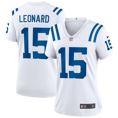 Women's Indianapolis Colts #15 Riley Leonard Nike White Team Game Jersey