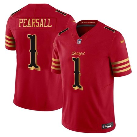 Men's San Francisco 49ers #1 Ricky Pearsall Red Rivalries Collection F.U.S.E. Vapor Limited Stitched Jersey