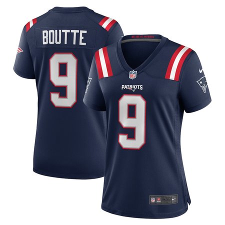 Women's New England Patriots #9 Kayshon Boutte Navy Game Jersey