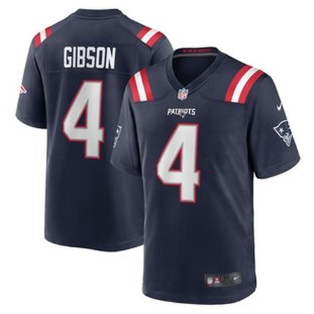 Youth New England Patriots #4 Antonio Gibson Navy Game Jersey