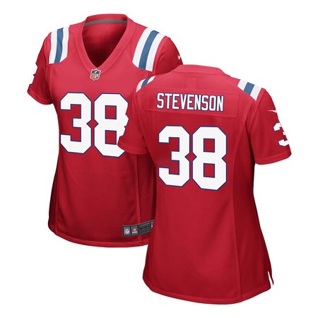 Women's New England Patriots #38 Rhamondre Stevenson Red Game Player Jersey