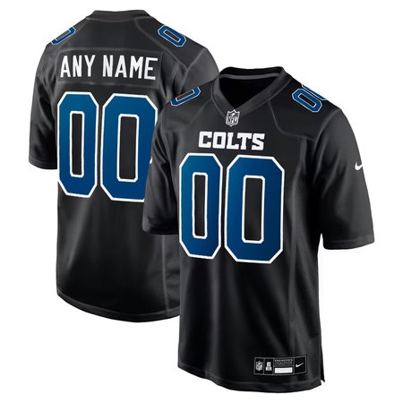 Men's Indianapolis Colts Custom Nike Carbon Black Fashion Game Jersey