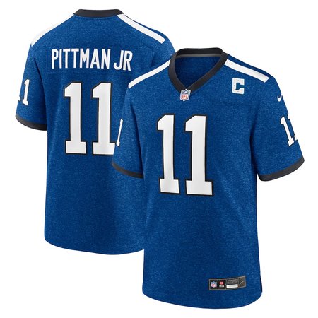 Men's Indianapolis Colts #11 Michael Pittman Jr. Nike Heather Royal Alternate 2 Indiana Nights Game Jersey
