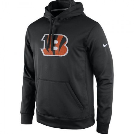 Men's Cincinnati Bengals Black Practice Performance Pullover Hoodie