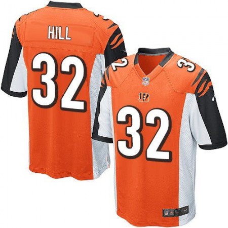 Bengals #32 Jeremy Hill Orange Alternate Youth Stitched NFL Elite Jersey